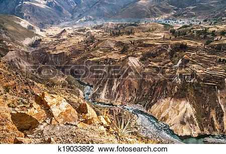 Stock Photo of Colca Canyon View Overview k19033892.