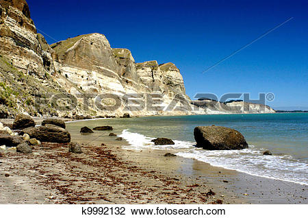 Stock Photo of Cape Kidnappers New Zealand k9992132.