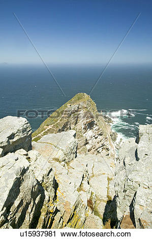 Stock Photography of View of Cape Point, Cape of Good Hope.