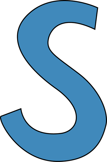 Blue Alphabet Letter S Clip Art Image Large Blue Capital Letter S.