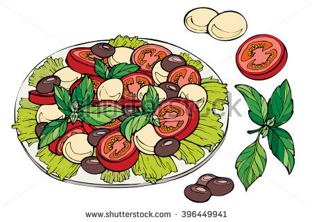 Caprese Salad Stock Vectors, Images & Vector Art.