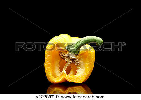 Stock Photograph of Rotting yellow bell pepper (capsicum annuum.