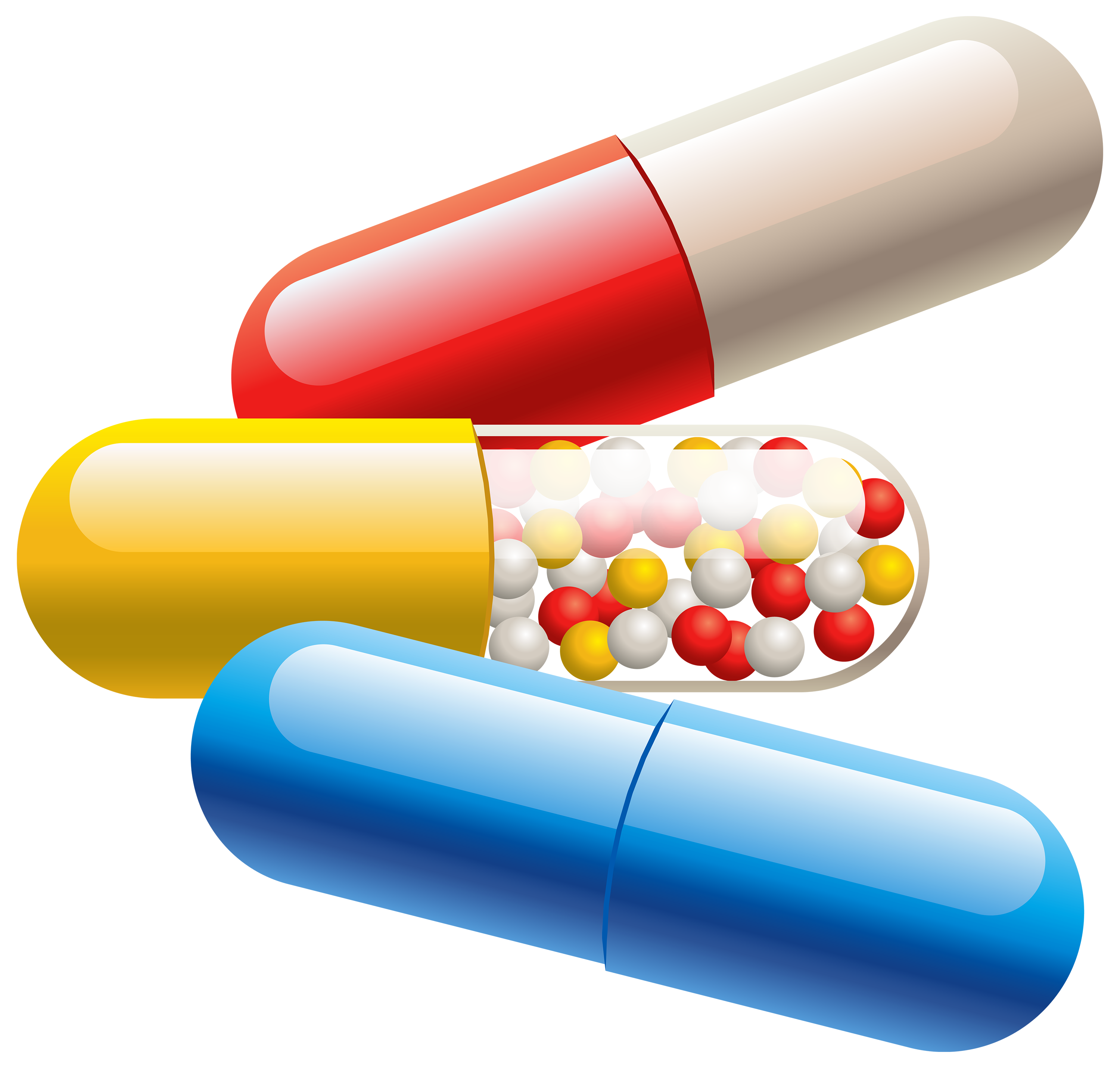 Ten capsule pills free clip art.