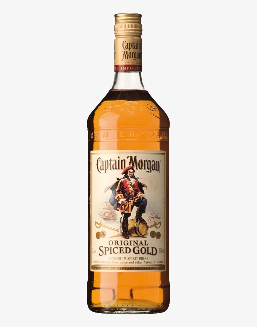 Captain Morgan Spiced Gold Rum Transparent PNG.