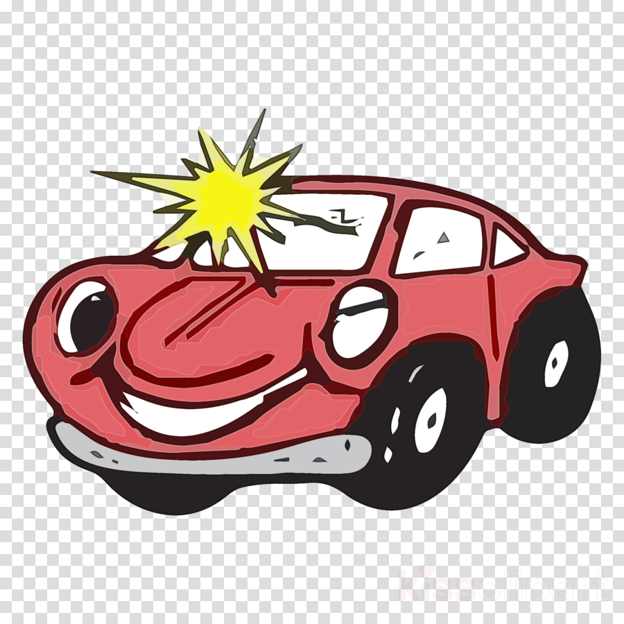cartoon vehicle red car vintage car clipart.