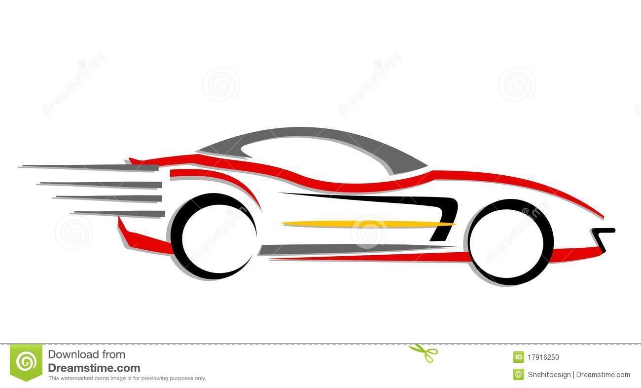 Car In Motion Clipart.