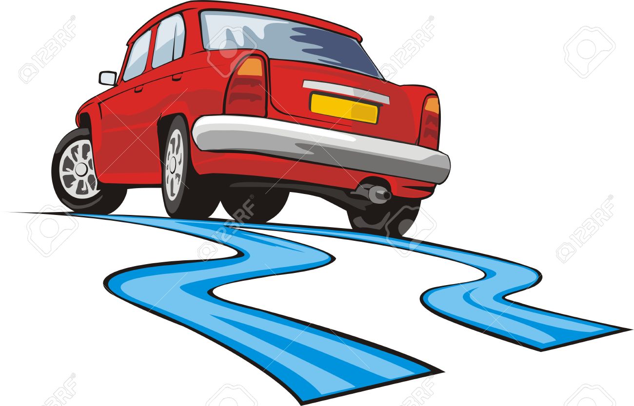 Car On A Road Clipart.