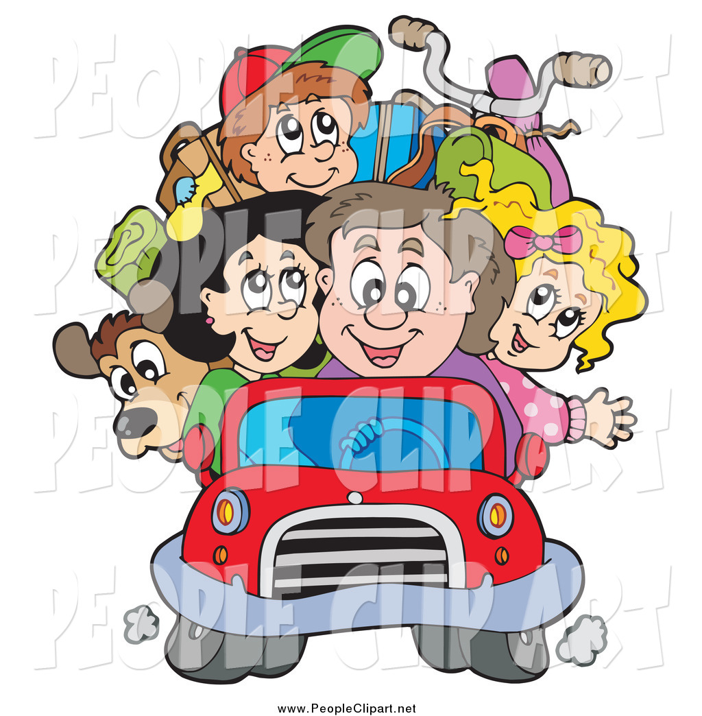 People In Cars Cartoon Diagram