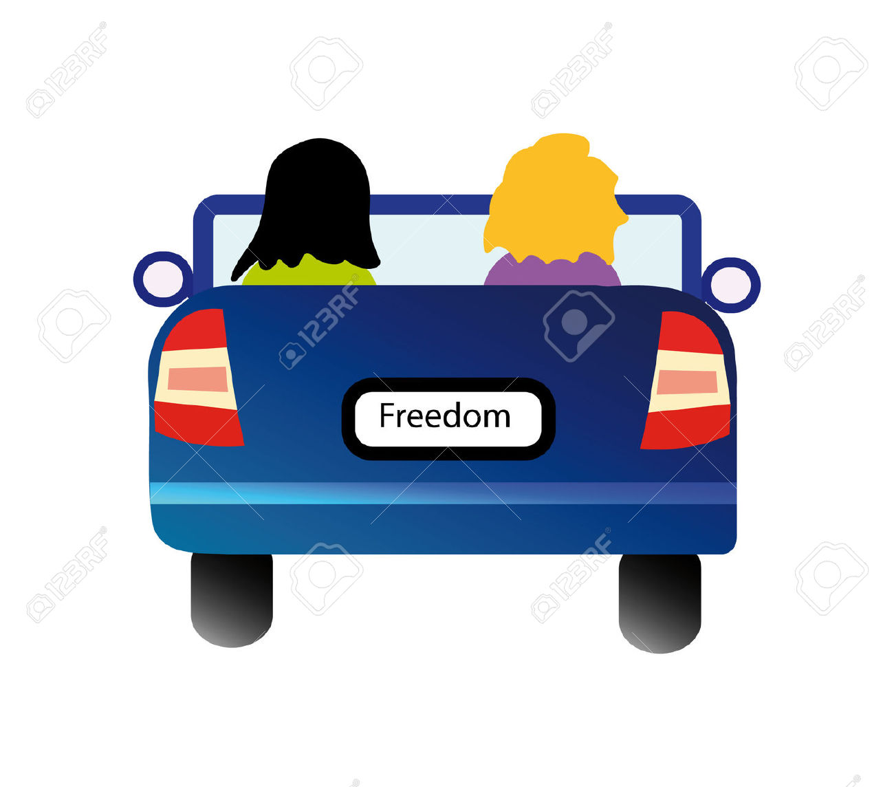 Two people car clipart.