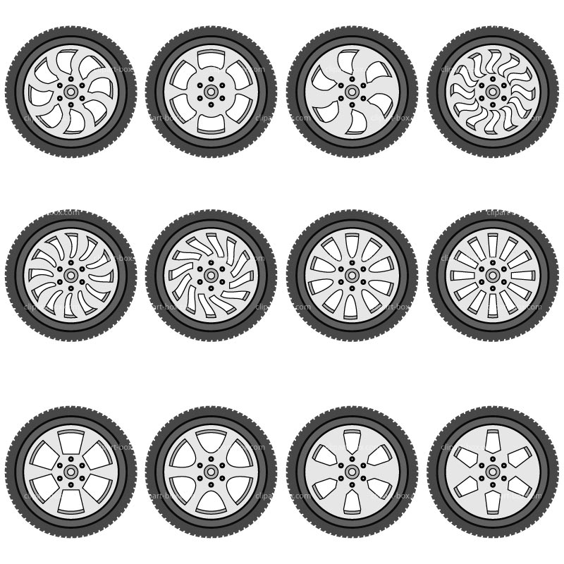 CLIPART CAR WHEELS.