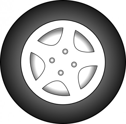 Tires and rims clipart.