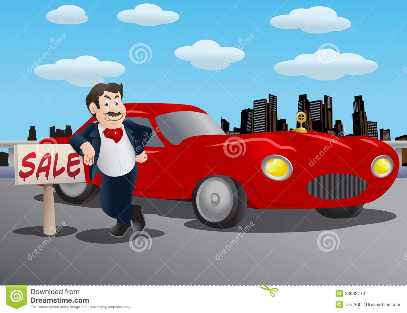 Car Salesman Stock Illustrations.