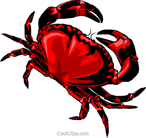 Crab Royalty Free Vector Clip Art illustration.