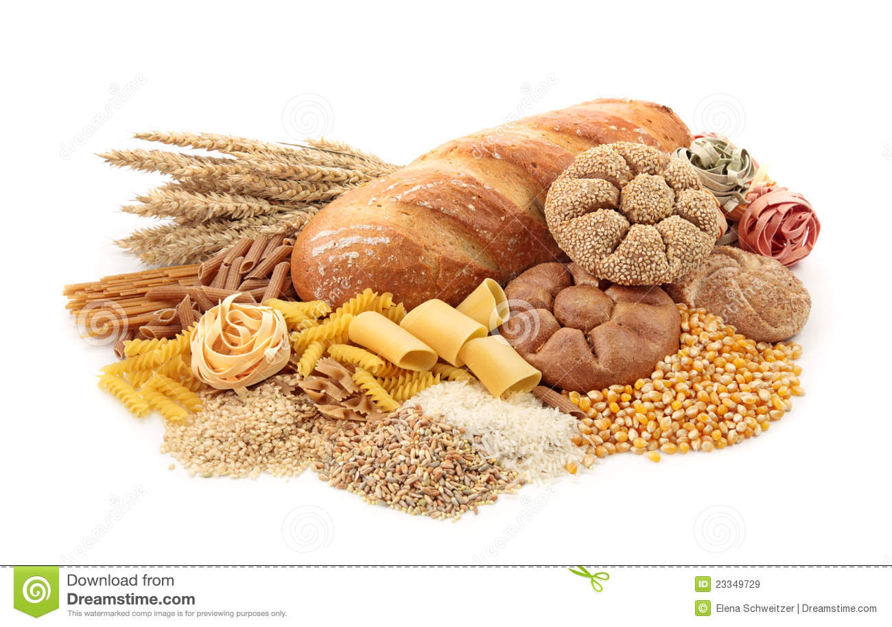 Food rich in carbohydrates clipart.