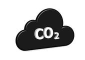 Clipart of CO2 carbon dioxide formula sign icon. Chemistry.