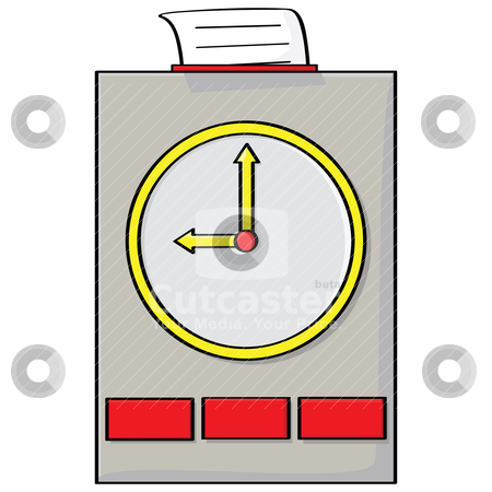 Punch clock clipart.