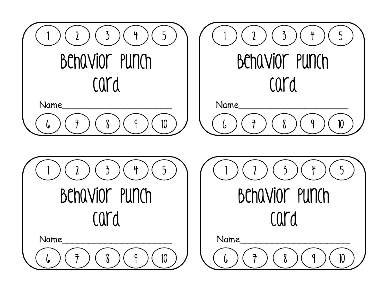 Printable Punch Card Template In Microsoft Word Format with Free Printable Punch  Card Template