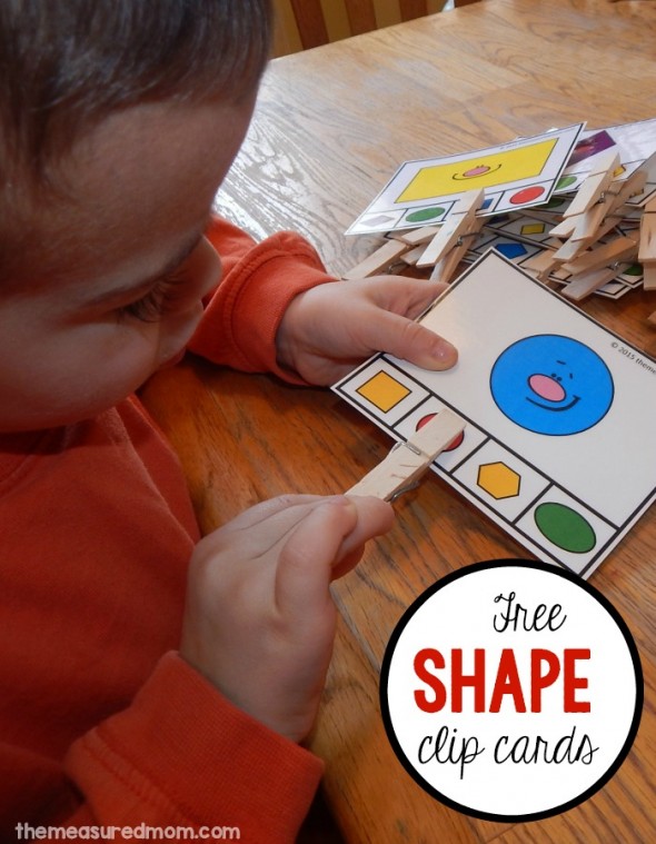 Free shape clip cards.