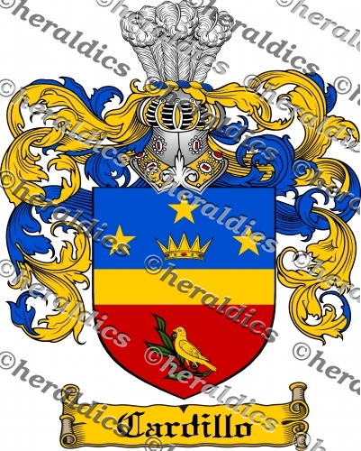 Cardillo Coat of Arms Cardillo Family Crest Instant Download.