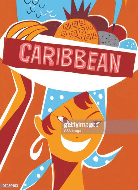 World's Best Caribbean Food Stock Illustrations.