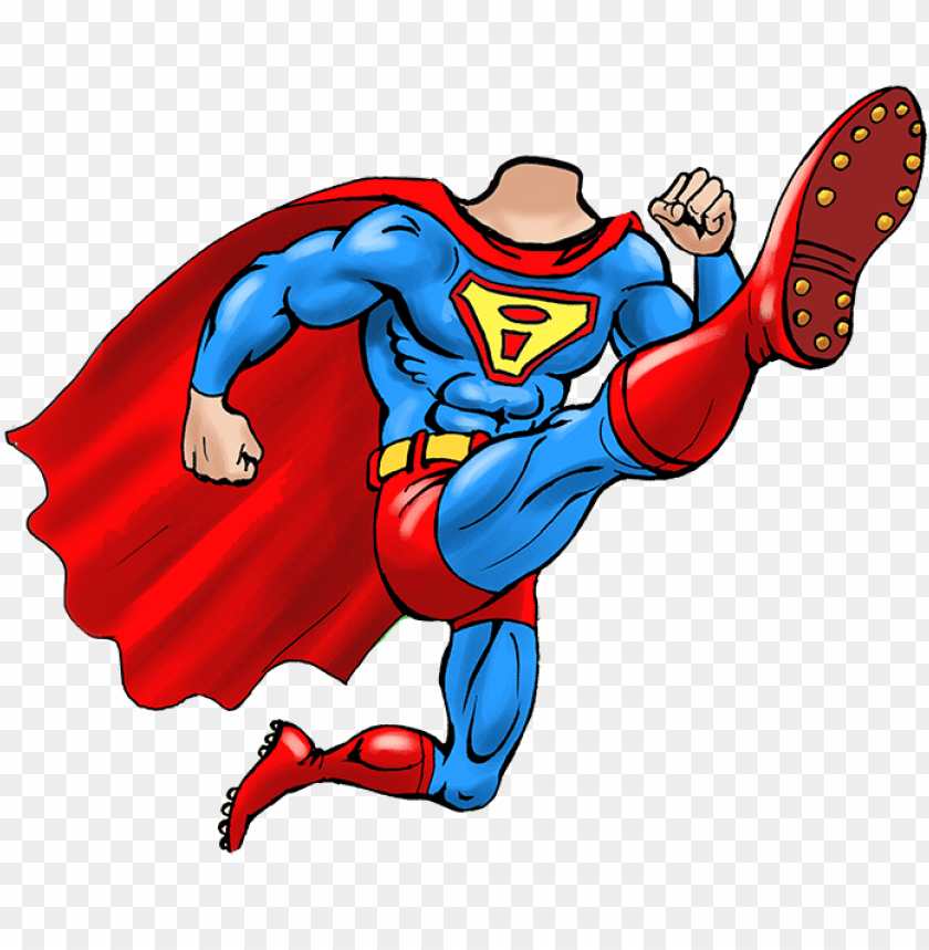 superman clipart caricature body.