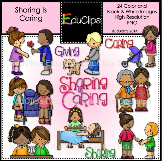 Sharing Is Caring Clip Art Bundle.