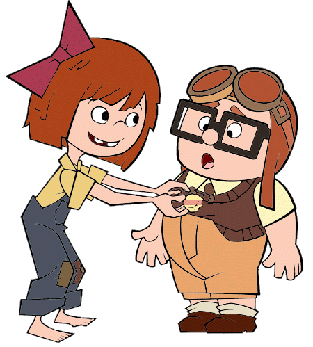 young carl fredrickson and ellie clip art pixar up.