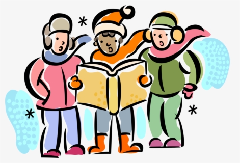 Free Christmas Caroling Clip Art with No Background.