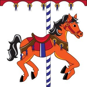 Free clip art carousel horse.