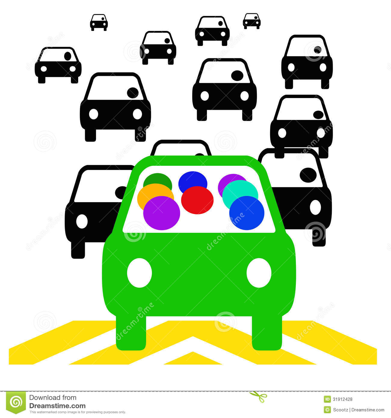 Carpool Stock Illustrations.