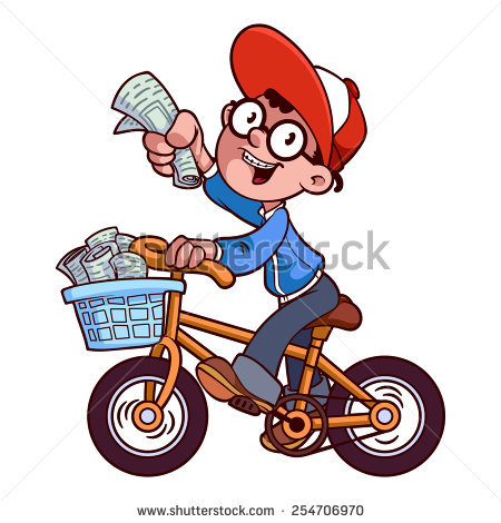 Newspaper Delivery Stock Photos, Royalty.