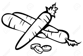 Image result for carrot clip art black and white.