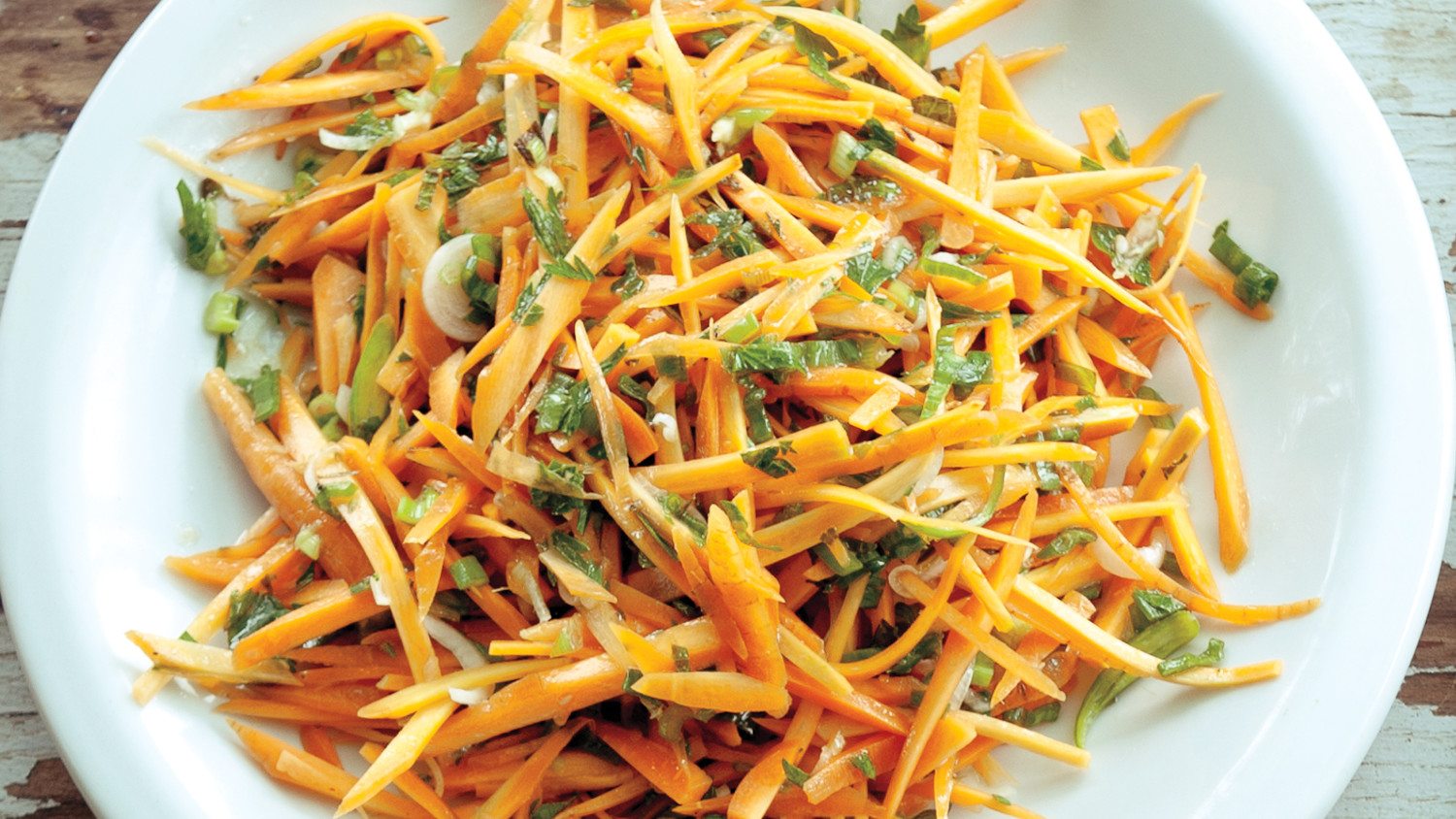 Carrot Salad with Parsley and Spring Onions.