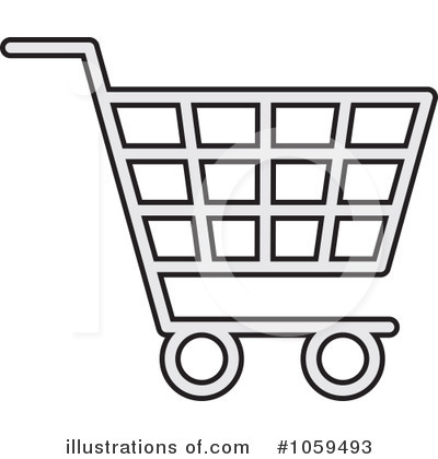 Shopping Cart Clip Art Free Sketch Coloring Page