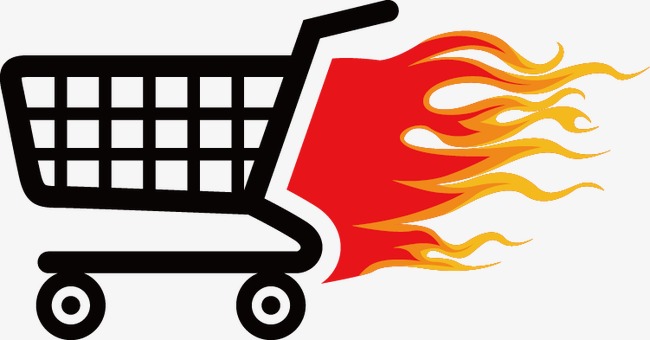 Flame Shopping Cart Icon, Shopping Cart, #5889.