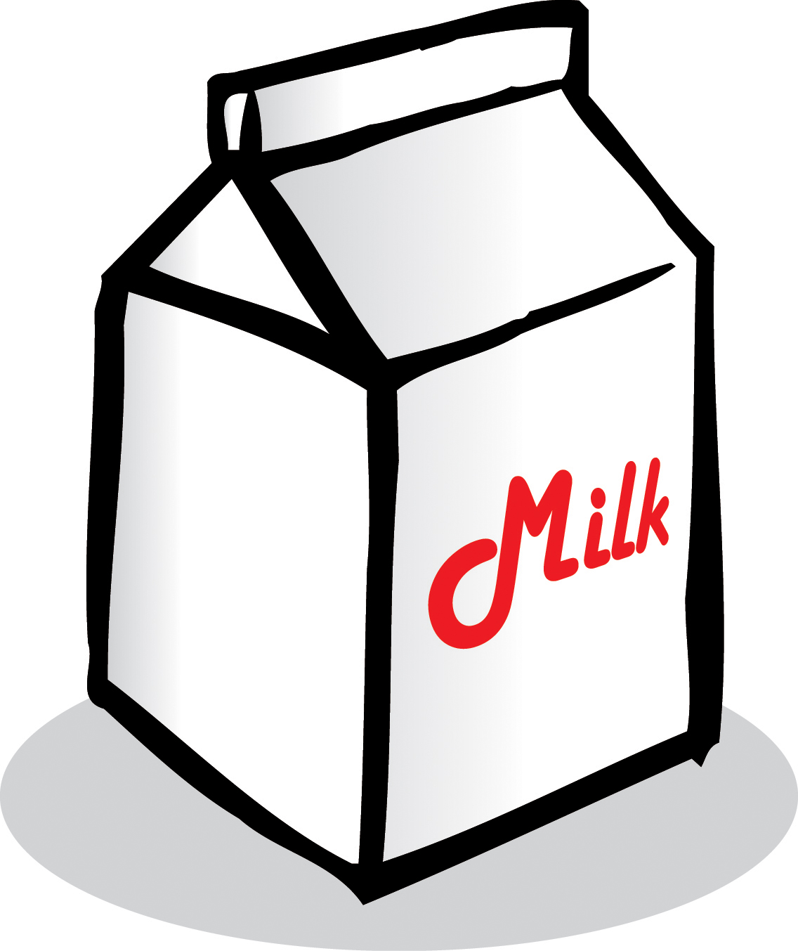 Milk Carton Clipart Black And White.