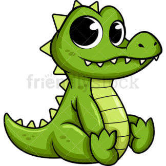 Cartoon Alligator Clipart 3.