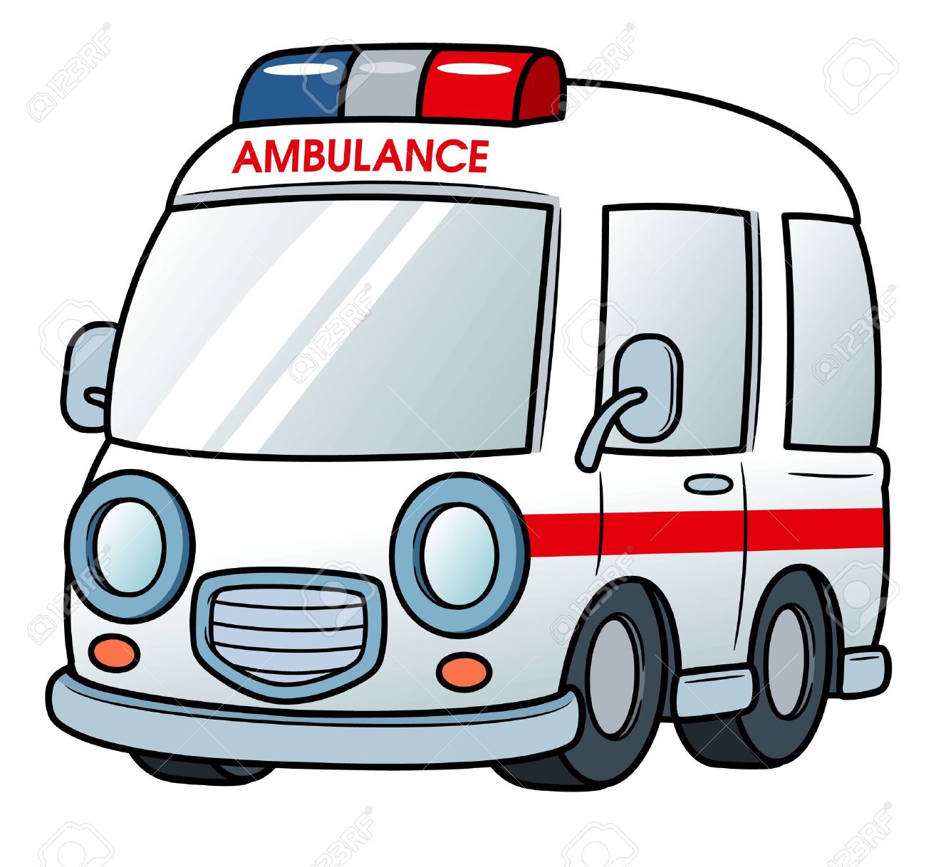 Ambulance Cartoon Clipart.