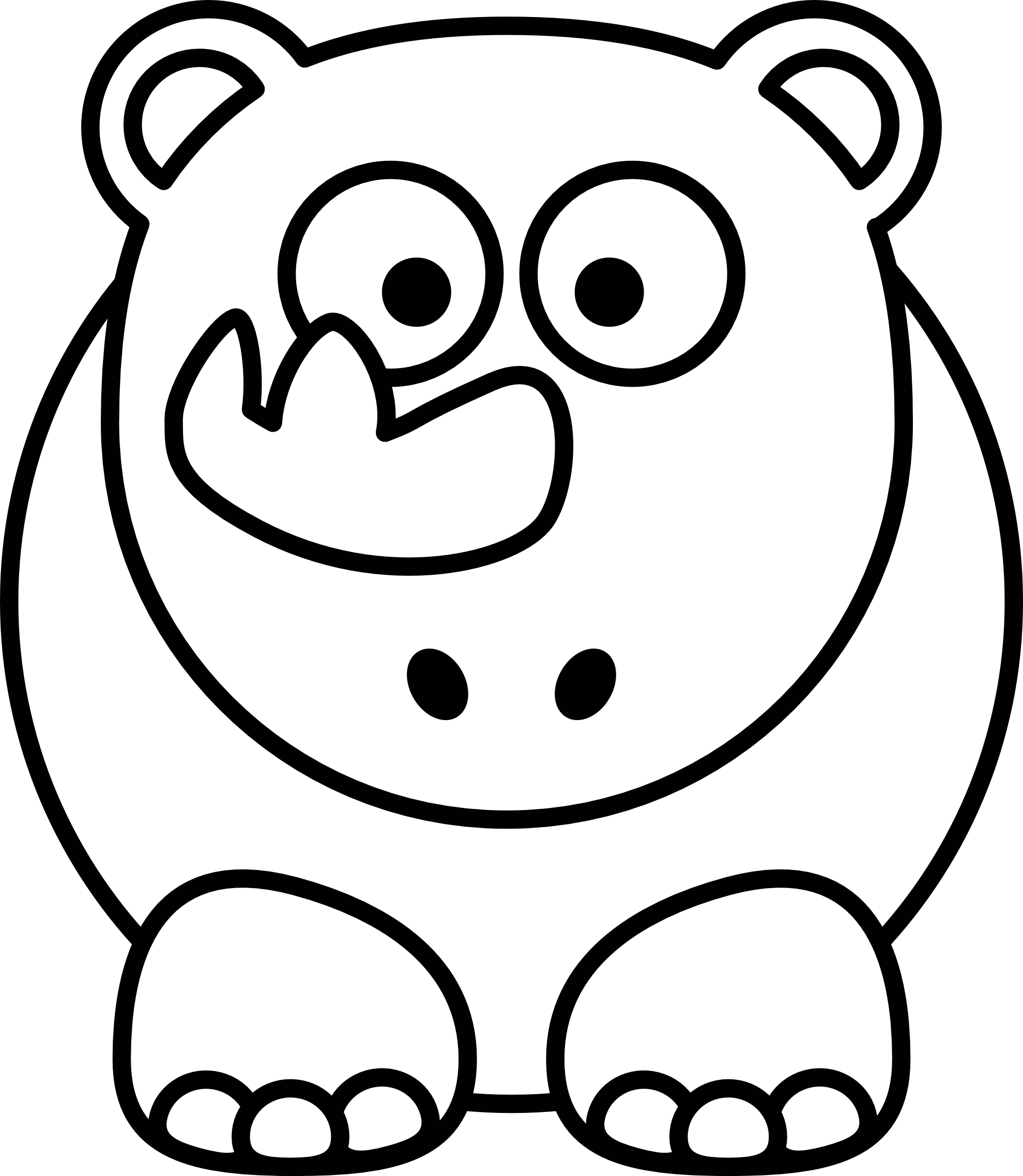Free Black And White Cartoon Animals, Download Free Clip Art.