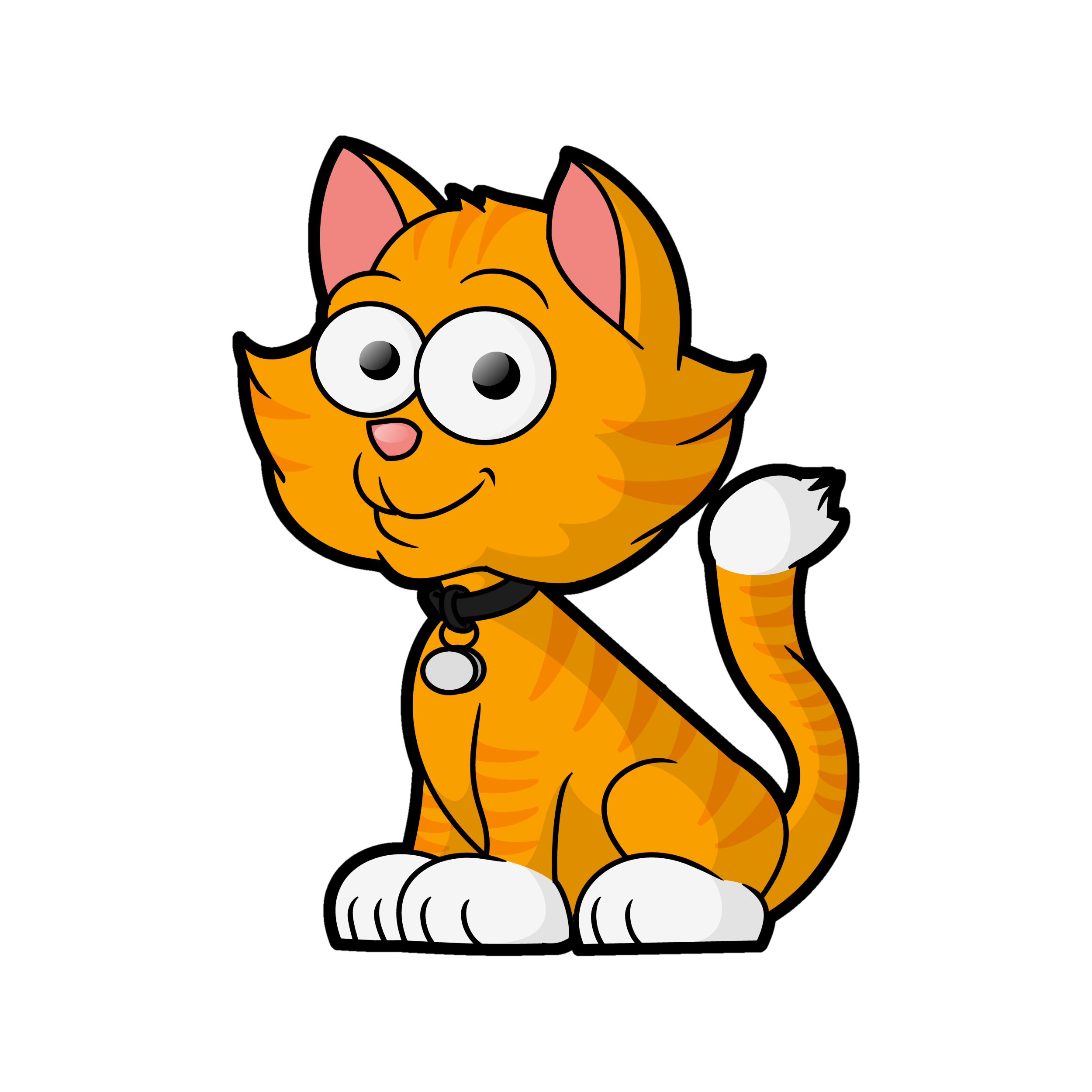 Cartoon Cat Vector Clip Art.