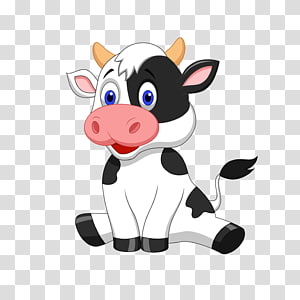 Cartoon Cow transparent background PNG cliparts free.