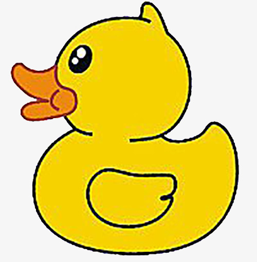 Cute Little Cartoon Duck, Cute Clipart, Cartoon Clipart, Duck.