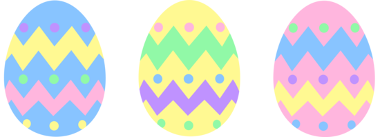 Pastel Easter Eggs Clipart.