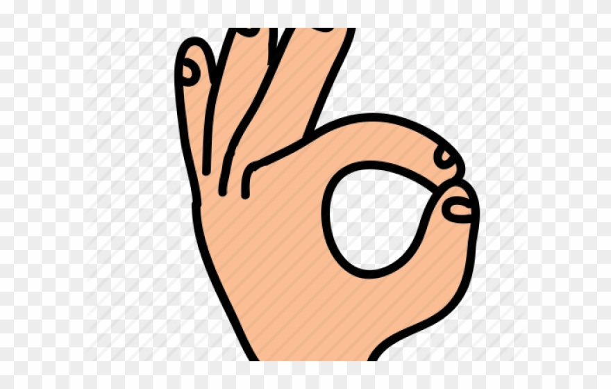 Hand Gesture Clipart Ok Symbol.
