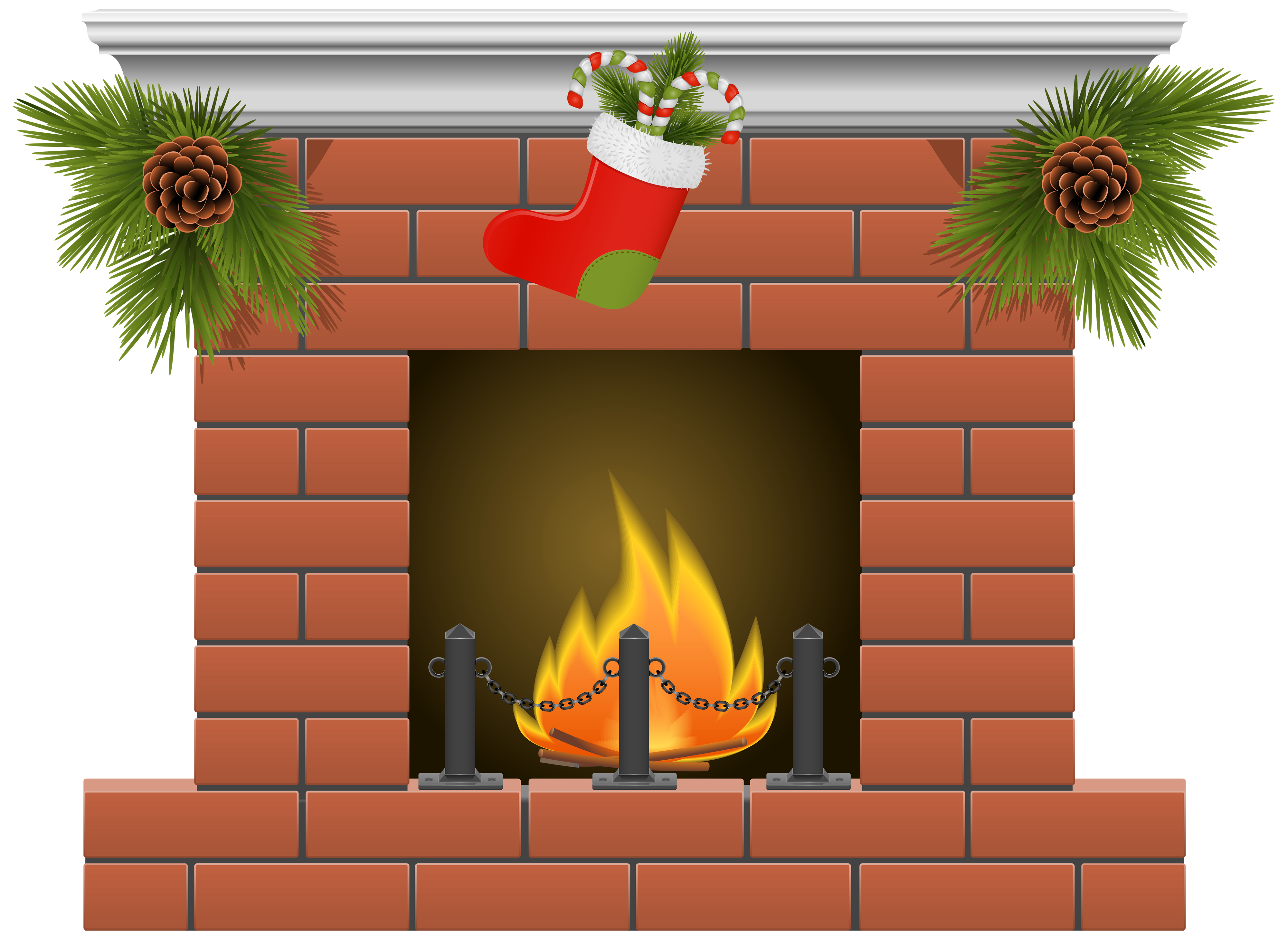 1104 Fireplace free clipart.