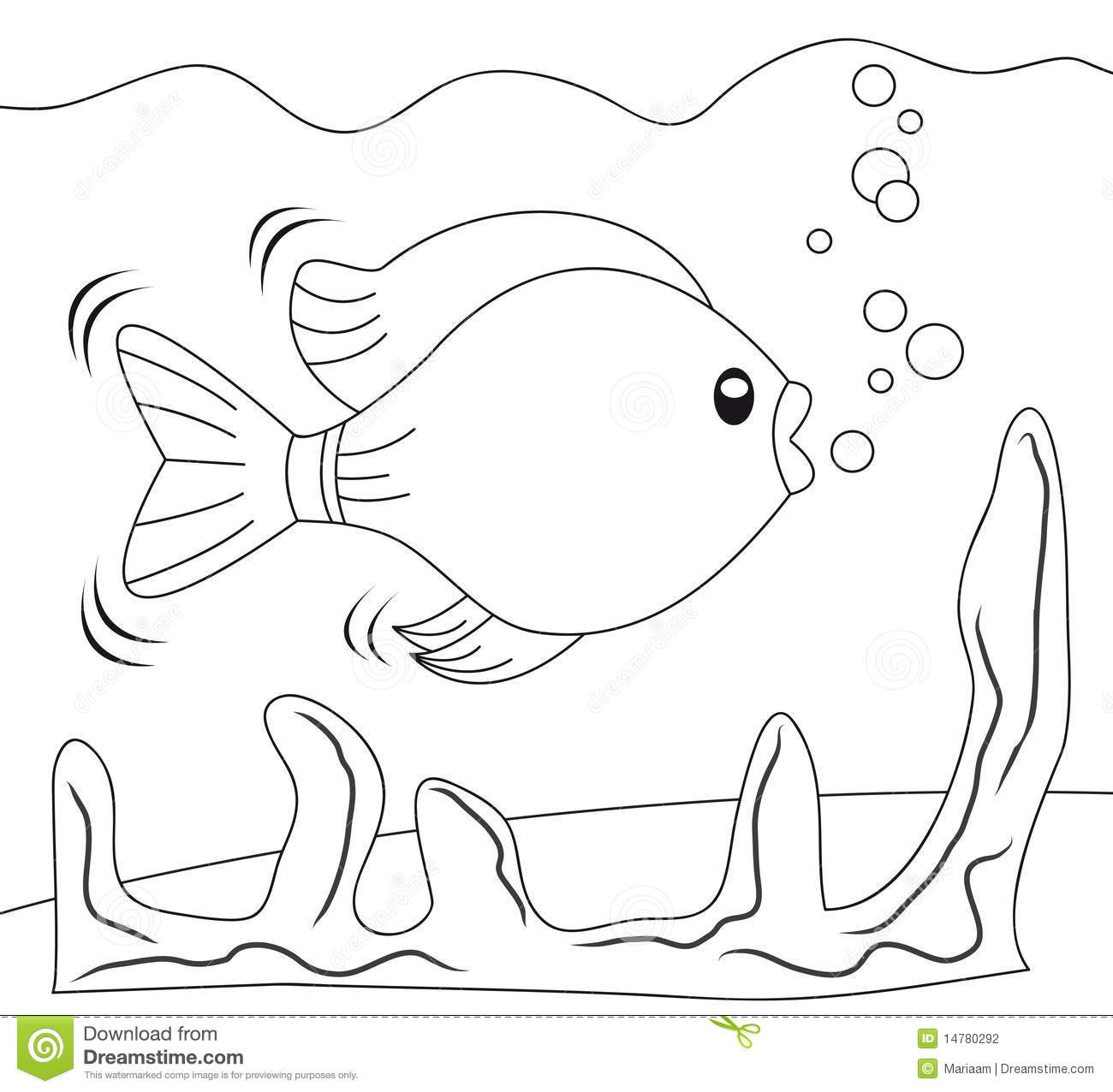 Fish in aquarium stock illustration. Illustration of fish.