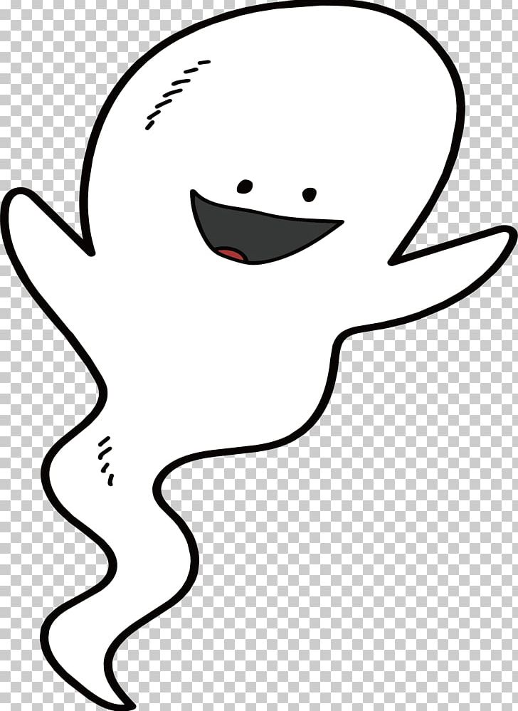 Black And White Cartoon Drawing Ghost PNG, Clipart, Black, Cartoon.