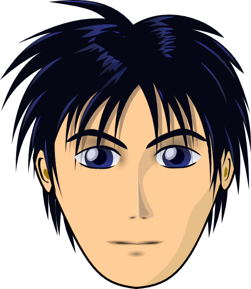 Adult Person Anime Cartoon Head PNG, SVG Clip art for Web.