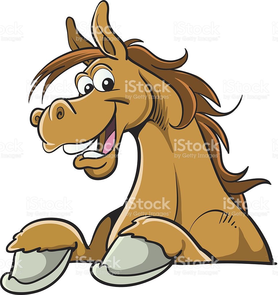 Illustration of cartoon horse. in 2019.