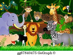 Jungle Animals Clip Art.